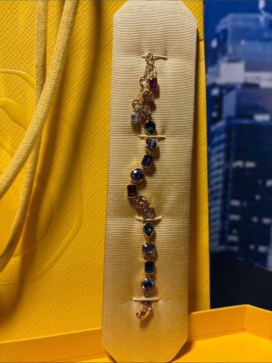 Swarovski Jewelry - SWAROVSKI Gold-Tone Multicolor Gemstone Bracelet - Women Jewelry